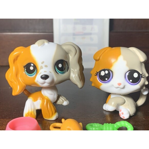 Authentic Littlest Pet Shop G7 Look Alike Pet Pair #152 Cat #153 Cocker Spaniel - Picture 6 of 6